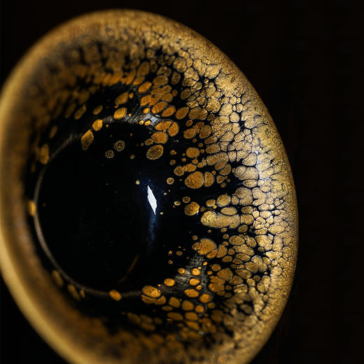 龙德堂陶艺 范泽锋烧 星月 金油滴(撇口)盏(库存请咨询客服) 商品图1