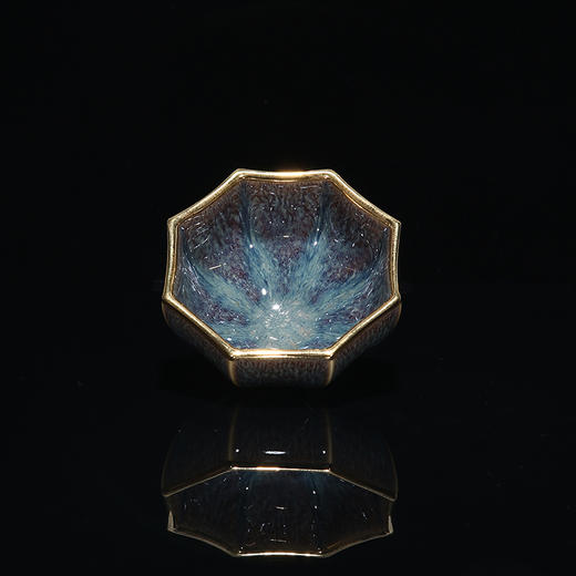 龙德堂陶艺 范泽锋烧 星月 天目盏《庄子八则金边》 库存咨询客服 商品图3