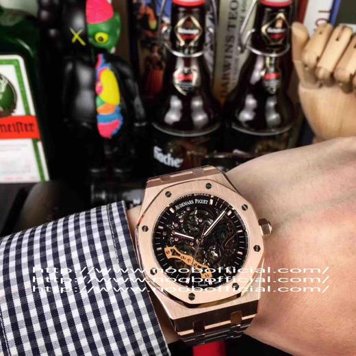 🎩爱彼 AP 镀膜玻璃 42mm*15mm 精钢表带配AP字样原装扣 搭载自动上链机芯 八角拉砂钢壳配镂空飞轮面 冷酷 霸气 不一样的硬汉 商品图8