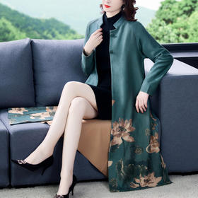 AHMzxfs1508鹿皮绒风衣长袖长款开衫上衣