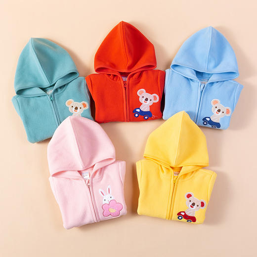 贝贝怡男女童连帽外套秋冬新款宝宝保暖时尚韩版帅气卫衣外套213S2787 商品图2
