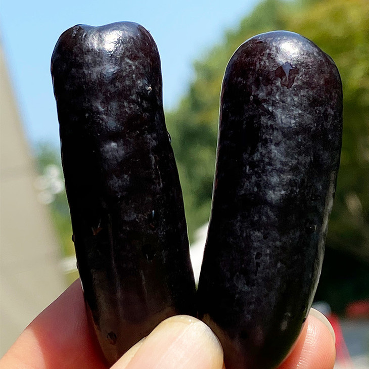 美国黑金手指无籽提大长手指蓝幽幽的黑紫色新果子果粉很足是让你牙齿
