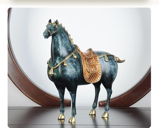 纯铜热着色 唐马 家居摆件 新居礼品办公室摆件高端定制 时尚 大气 马上有礼 商品图2