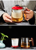 陶瓷玻璃杯过滤泡茶杯耐热木把带盖个人水杯茶水分离办公杯 商品缩略图2