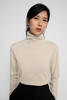 2020经典款女士无染色羊绒间条高领套头衫 商品缩略图3