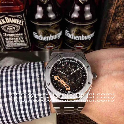 🎩爱彼 AP 镀膜玻璃 42mm*15mm 精钢表带配AP字样原装扣 搭载自动上链机芯 八角拉砂钢壳配镂空飞轮面 冷酷 霸气 不一样的硬汉 商品图0