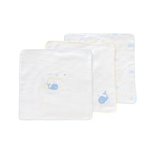 英氏婴儿擦口水巾纱布洗脸巾男女宝宝手帕3件装187A5331 187A5330 商品图4