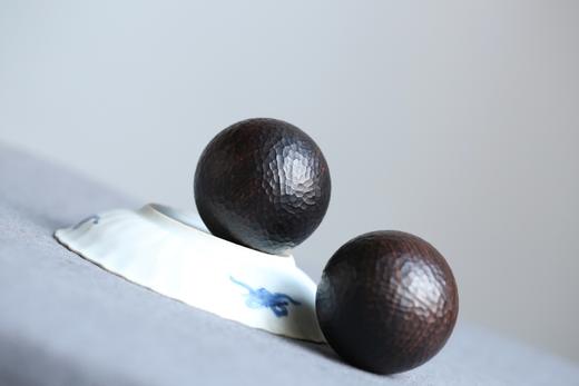 【青山精选】紫光檀清刀工艺保健球一对   直径5cm s25 商品图3