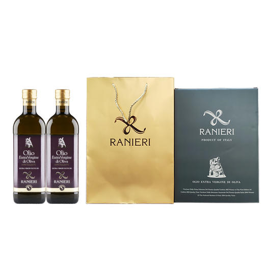 拉涅利 100%意大利特级初榨橄榄油原瓶进口 食用油 1L 双瓶礼盒装 商品图0