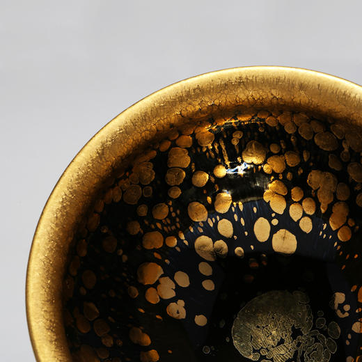 龙德堂陶艺 范泽锋烧 星月  金油滴（束口）盏（库存请咨询客服） 商品图2