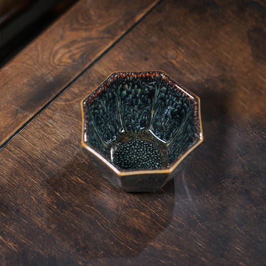 龙德堂陶艺 范泽锋烧 星月 天目盏《八面玲珑》库存请咨询客服 商品图0