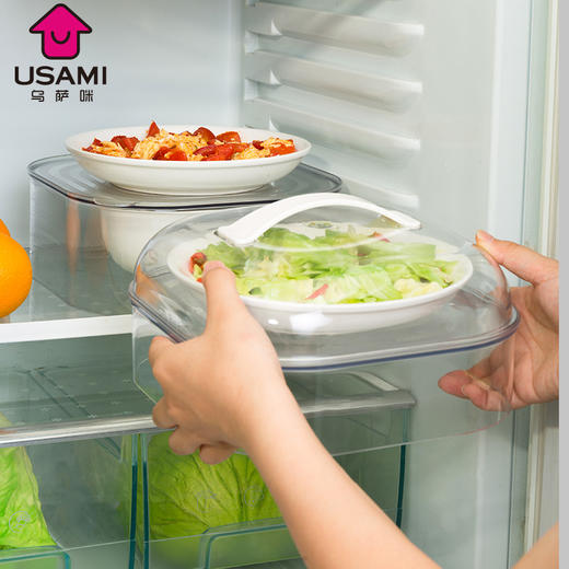 日本 USAMI乌萨咪 PET材质方形保温组合菜罩 防尘保鲜 隔板设计 商品图6