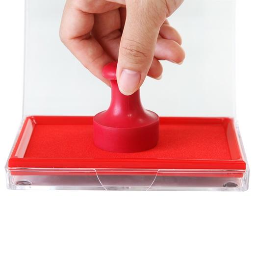 得力快干印台9864红色蓝色黑色方型大号速干印泥泡沫印台油性 商品图2