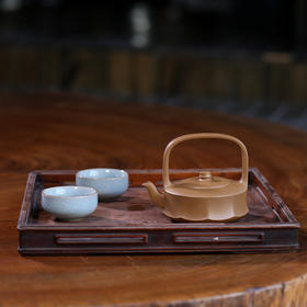 龙德堂陶艺 汤宣武制《云姿提梁》原矿金砂段350cc 库存咨询客服