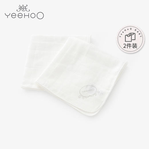 英氏新生婴儿多功能纱布巾 餐巾外出手帕面巾 2件装187A5319 商品图0