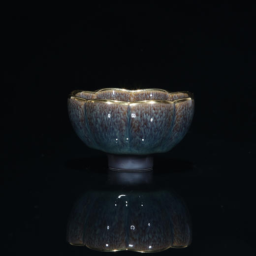 龙德堂陶艺 范泽锋烧 星月 天目盏《盈珠金边》(库存请咨询客服) 商品图1