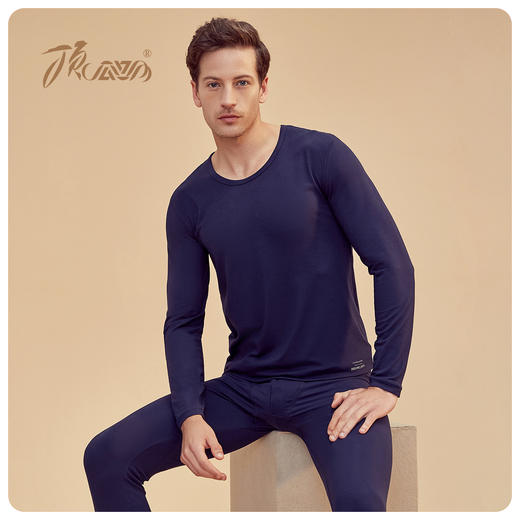 顶瓜瓜秋衣秋裤纯棉男士全棉毛衫学生中老年内衣套装110027