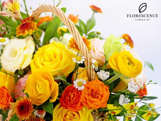 【花期】199元秋意正浓韩式混搭花篮 商品图1