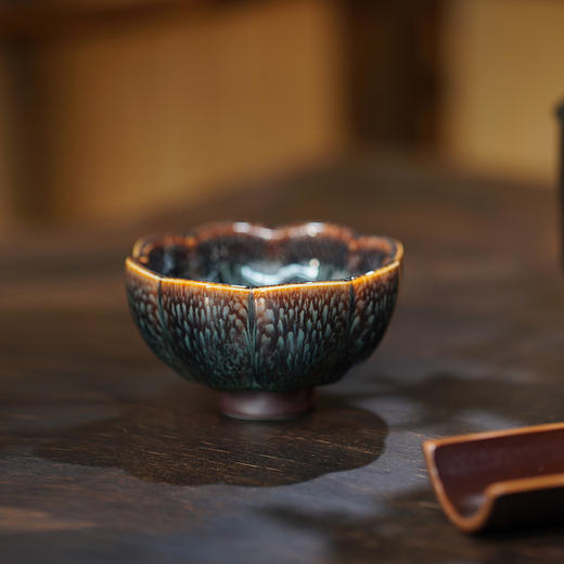 龙德堂陶艺 范泽锋烧 星月 天目盏《盈珠》(库存请咨询客服) 商品图0