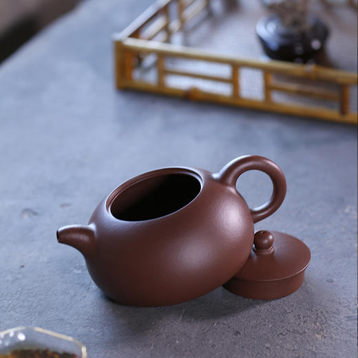 龙德堂陶艺 汤宣武制 《半月》 紫泥 350cc(库存请咨询客服) 商品图2