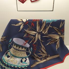 2F紫兰蚕丝大方巾