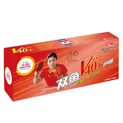 双鱼乒乓球三星v40 新材料有缝球 10只装 双鱼展翅乒乓球 商品图0