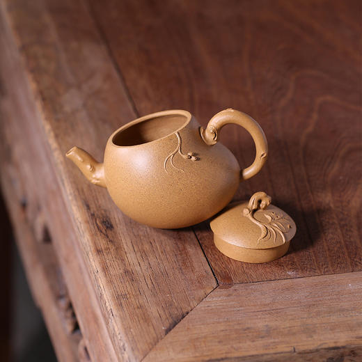 龙德堂陶艺 汤宣武制 《瓜瓞呈祥》 原矿金砂段 300cc 库存请咨询 商品图2