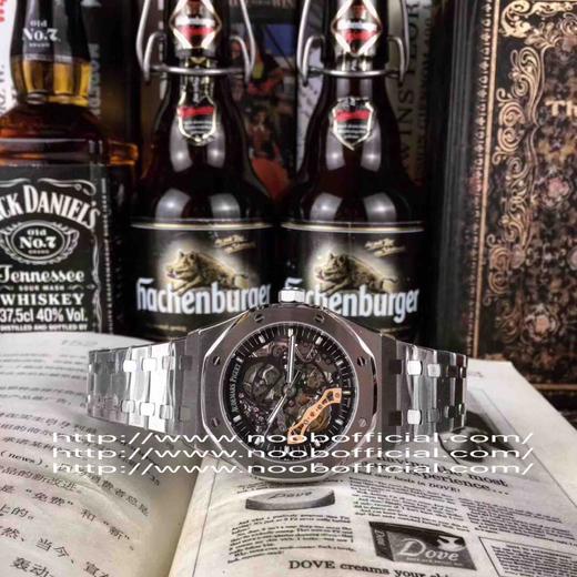 🎩爱彼 AP 镀膜玻璃 42mm*15mm 精钢表带配AP字样原装扣 搭载自动上链机芯 八角拉砂钢壳配镂空飞轮面 冷酷 霸气 不一样的硬汉 商品图5