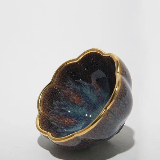 龙德堂陶艺 范泽锋烧 星月 天目盏《盈珠金边》(库存请咨询客服) 商品图4