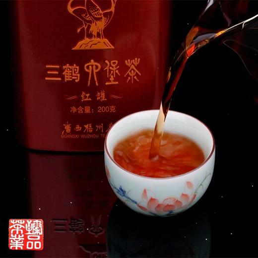六堡茶梧州广西特级2017年三鹤红罐六堡茶200g礼盒中秋送礼