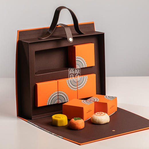 中秋葡礼一 爱马仕橙 月饼礼盒 纯手工制作 高品质食材(25号后才能发