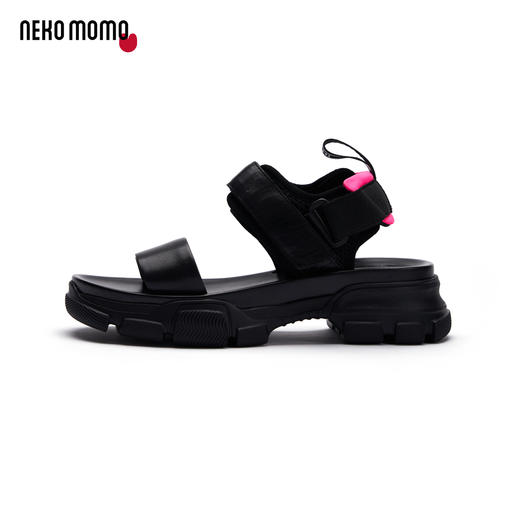 nekomomo2020年夏款厚底运动轻便魔术贴牛皮女时装网红百搭凉鞋M29BG20061 商品图3