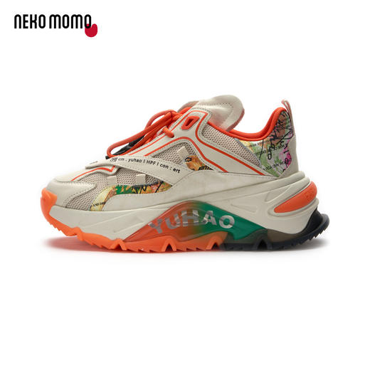 nekomomo老爹鞋女新款ins潮牛皮显脚小拼色厚底增高超火运动女鞋M20CM31321 商品图3