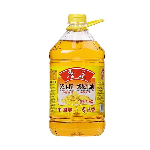 鲁花5S压榨一级花生油 4L/桶 商品图0