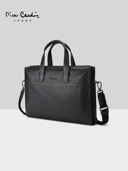 皮尔卡丹‘精英系列’ 简约真皮手提包 牛皮公文包 商品图1