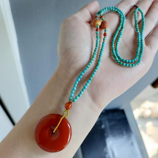 绿松石平安扣项链 商品图1