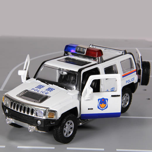 A  彩珀·成真1:32丰田埃尔法普拉多悍马警车特警车公安车合金车模  No.88769 商品图1