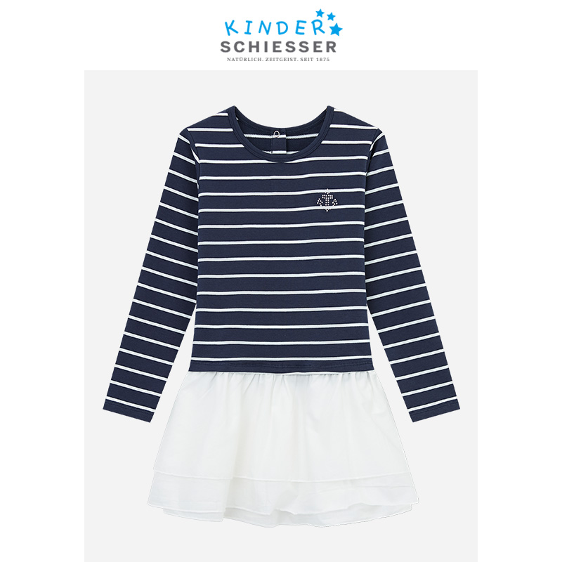 （清仓款，不退换）SCHIESSER KINDER/舒雅女童棉莫长袖裙子3F/17800D