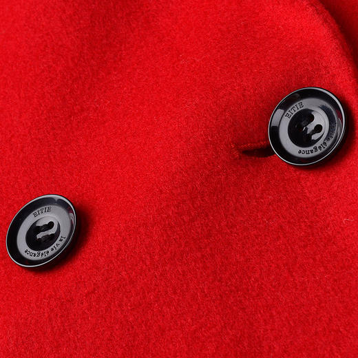 EITIE爱特爱秋冬复古英伦简约纯色修身中长款翻领毛呢大衣外套女5214911 商品图2