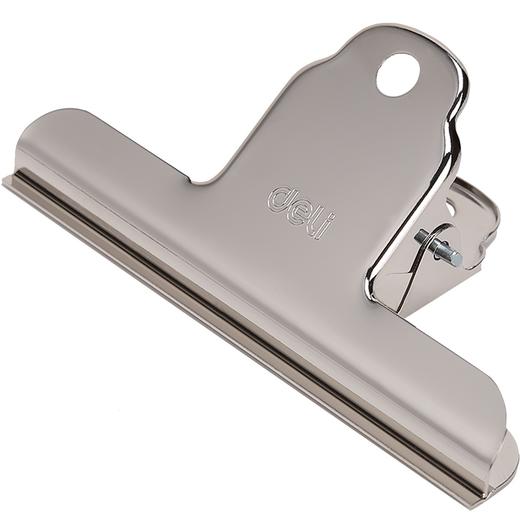 得力山形不锈钢铁夹钢夹票夹票据夹画板夹 商品图5