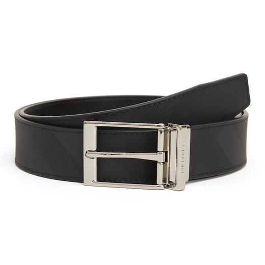 BURBERRY 巴宝莉  男士London格纹拼皮革双面两用腰带皮带8024158 商品图0