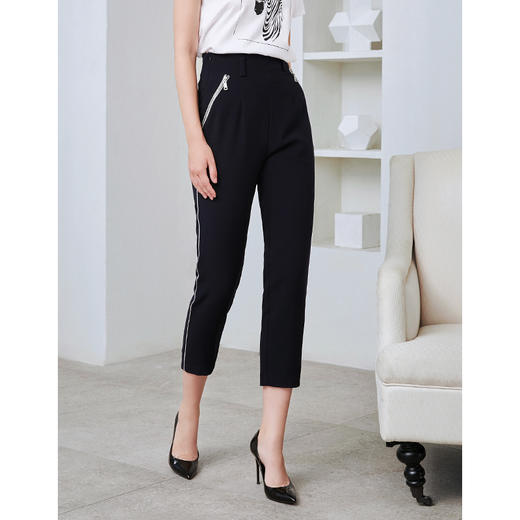 EITIE爱特爱秋季新款通勤职业百搭显瘦修身九分裤铅笔裤女裤6005726 商品图2