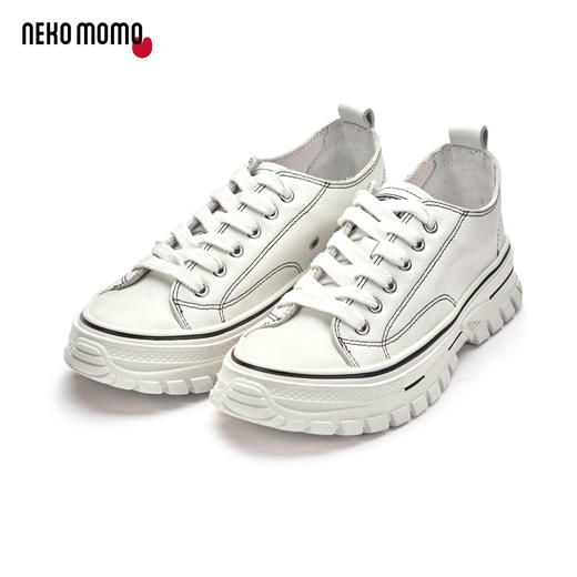 nekomomo2020秋季新款牛皮经典黑白滑板鞋M20CM30481 商品图0