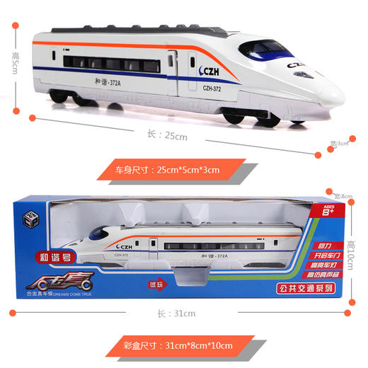 【经典系列】1:80高铁动车和谐号车头 商品图3