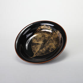 龙德堂陶艺 范泽锋烧 星月 一叶一菩提-玳瑁盘(库存请咨询客服)