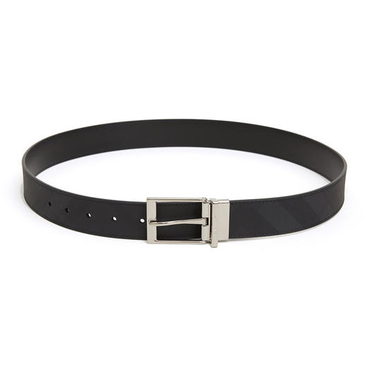 BURBERRY 巴宝莉  男士London格纹拼皮革双面两用腰带皮带8024158 商品图3