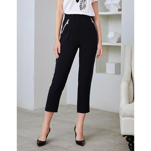 EITIE爱特爱秋季新款通勤职业百搭显瘦修身九分裤铅笔裤女裤6005726 商品图5