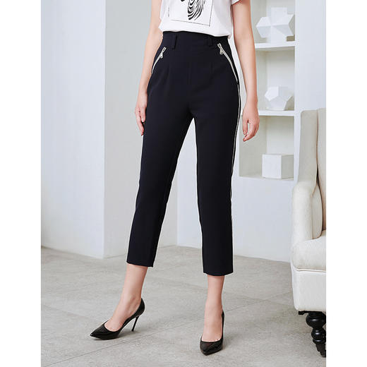 EITIE爱特爱秋季新款通勤职业百搭显瘦修身九分裤铅笔裤女裤6005726 商品图3