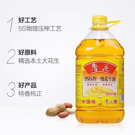 鲁花5S压榨一级花生油 5L/桶 商品图1