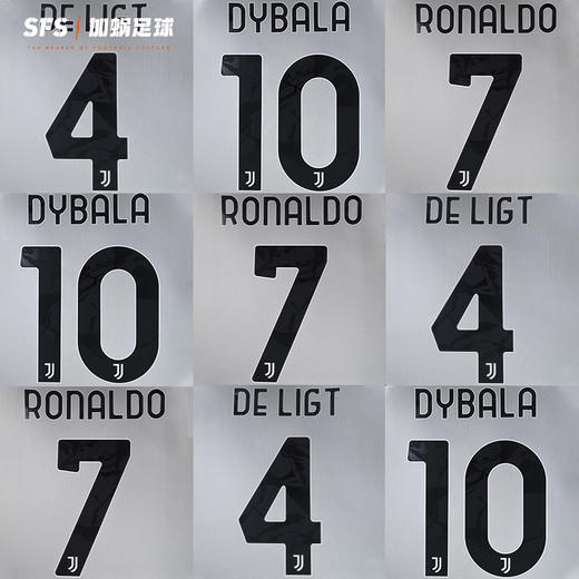 SFS 20-21意甲尤文图斯联赛主、客场C罗印号 多球员选项 (非球衣链接) 商品图0